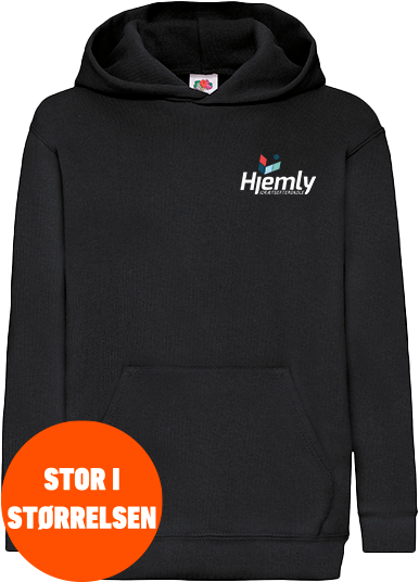 Fruit of the loom - Hjemly Hoodie Kids - Noir