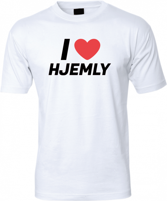 ID - I Love Hjemly T-Shirt - Biały